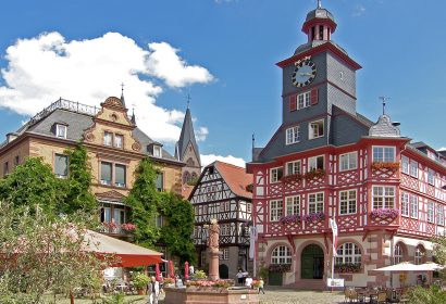 Tourismus Service Bergstrasse Burgensteig Rathaus Heppenheim